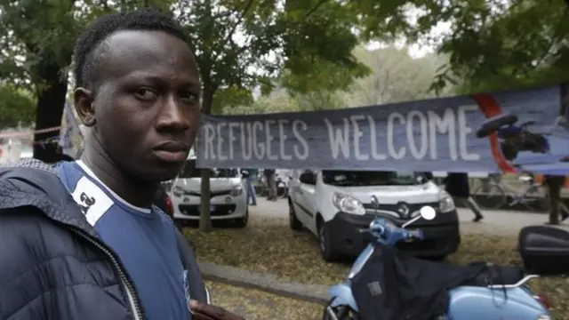 پناهجوی آفریقایی در میلان