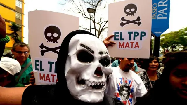 Manifestación contra el TPP.