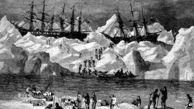 لوحة فنية عن مأساة تلك السفن ظهرت في مجلة "هاربر" سنة 1871