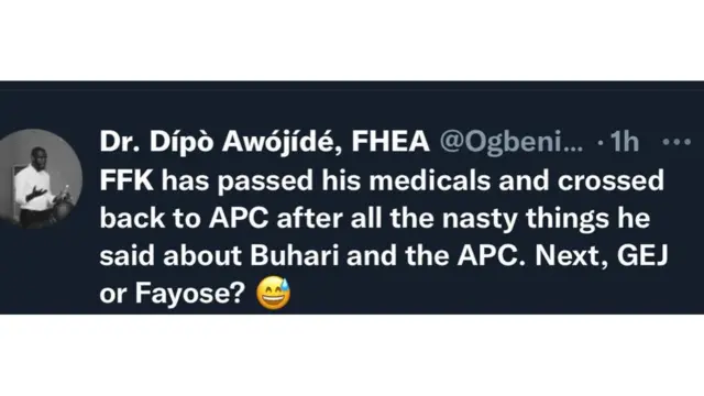 Esi ọmọ Naijiria si FFK