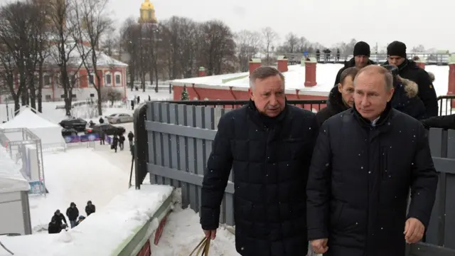 Александр Беглов и Владимир Путин. 7 января 2019 г