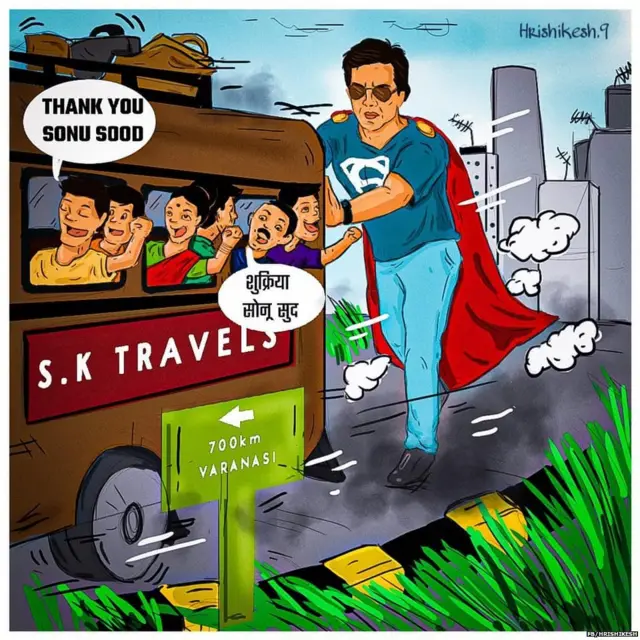 ਸੋਨੂੰ ਸੂਦ ਉਸ ਵੇਲੇ ਚਰਚਾ 'ਚ ਆਏ ਜਦੋਂ ਉਨ੍ਹਾਂ ਕੋਰੋਨਾ ਸੰਕਟ ਦੌਰਾਨ ਪਰਵਾਸੀਆਂ ਨੂੰ ਸੜਕਾਂ 'ਤੇ ਸੈੰਕੜੇ ਮੀਲ ਪੈਦਲ ਜਾਂਦੇ ਵੇਖਿਆ ਤਾਂ ਉਨ੍ਹਾਂ ਨੂੰ ਭੇਜਣ ਲਈ ਬੱਸਾਂ ਦਾ ਇੰਤਜ਼ਾਮ ਕੀਤਾ