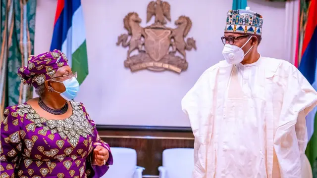 "Ngozi Okonjo-Iweala meets Buhari"