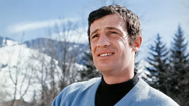 Бельмондо на лыжном курорте в 1960 годах