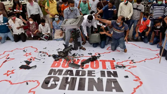 இந்தியாவில் சீனாவுக்கு எதிரான போராட்டம் 