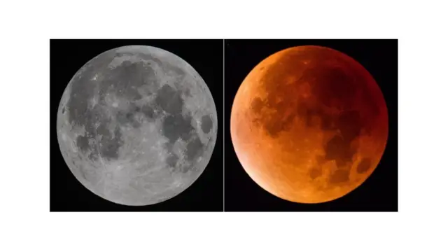 Lua com e sem efeitoeclipse