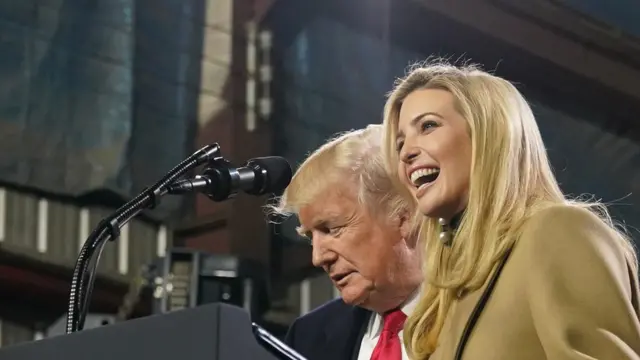 이방카 트럼프(오른쪽)와 트럼프 대통령