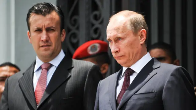 El vicepresidente de Venezuela con Putin en 2010