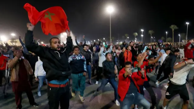 Hinchas de Marruecos en Trípoli, capital de Libia.