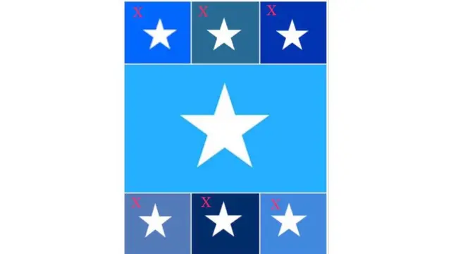 Sawir ay dowladda soo saartay oo muujinaya midabka saxda ah iyo kuwa mamnuuca ah