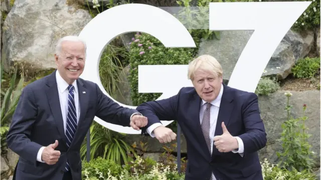 Joe Biden and Boris Johnson