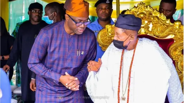 Alaafin Adeyẹmi pẹlu Gomina Seyi Makinde