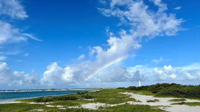 Arcoíris en Cayo Herradura, La Tortuga