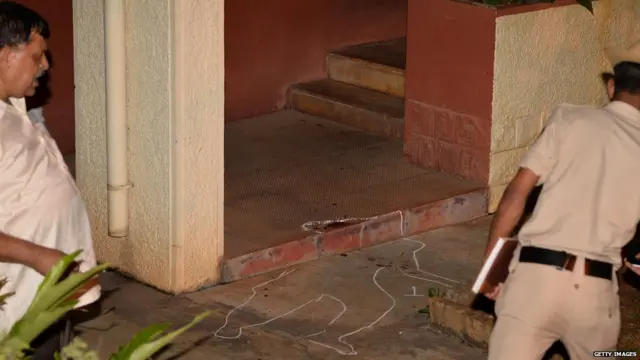 sketch marked place where Gauri Lankesh was shot dead out side her house