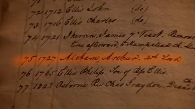 Registro de muertes de la catedral