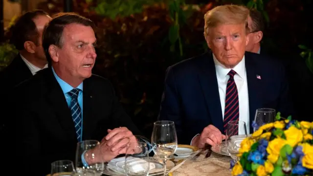 Bolsonaro junto a Trump.