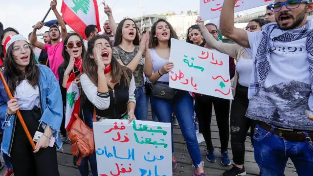 مظاهرات لبنان