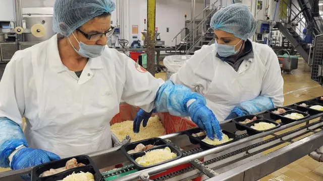 Конвейер на пищевом комбинате