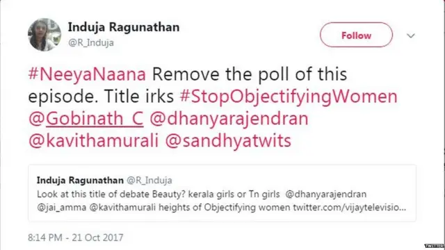 Screen grab of a tweet