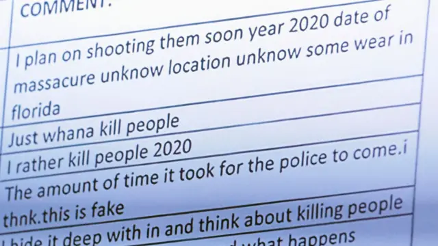 Transcripción de algunos comentarios de Nikolas Cruz en YouTube.