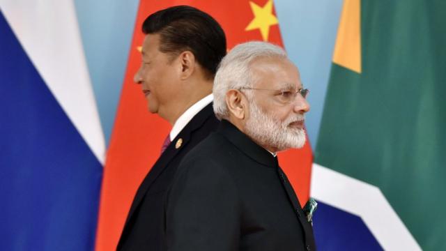 中國和印度同為金磚五國成員，但往往視對方為南亞地區的競爭對手。