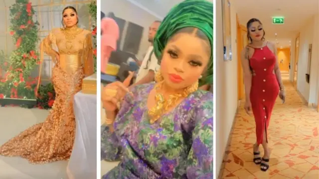Bobrisky different looks for in baiday party