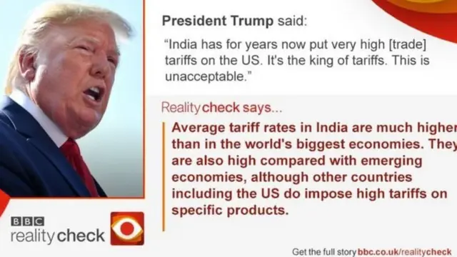 இந்தியா அதிகப்படியான வரி விதிப்பதாக டிரம்ப் கூறுவது சரியா?