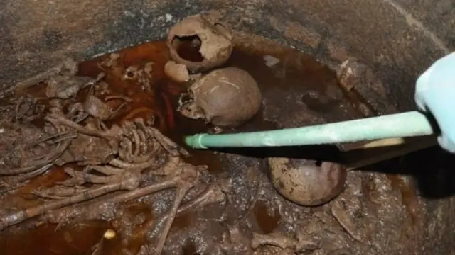 या कबरीमध्ये 3 सांगाडे सापडले आहेत.