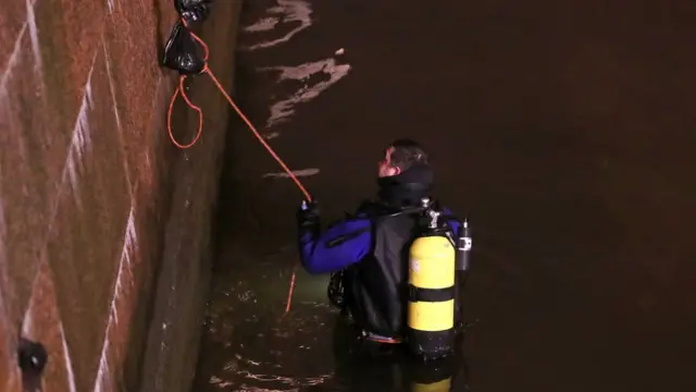 Водолазы в реке