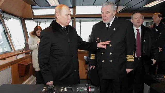 путин на корабле