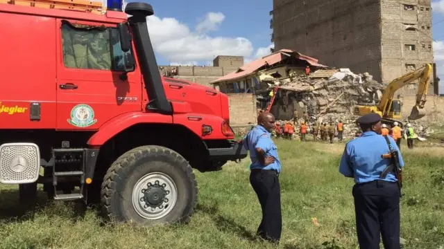 Jumba la ghorofa saba laporomoka Nairobi