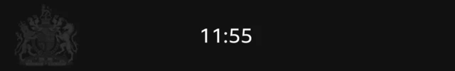 Banner showing time 11:55