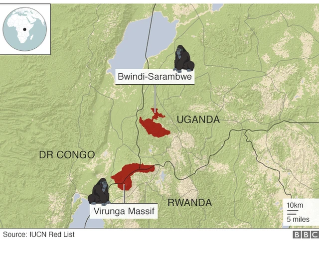 Aworan atọka ibi ti awọn inaki ori oke n gbe