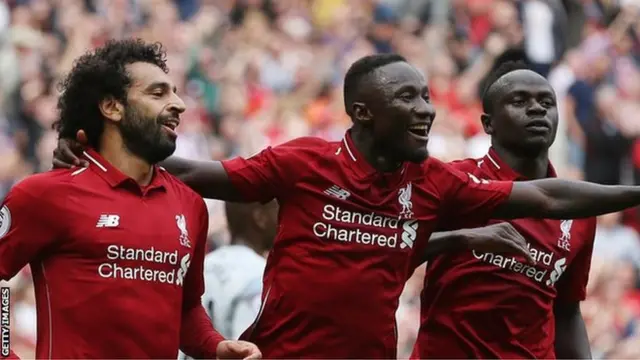 Liverpool ibona ko ari akaga gakomeye gutakaza Salah (i bubamfu), Keita (hagati) na Mane (i buryo) bose bakomoka muri Afrika