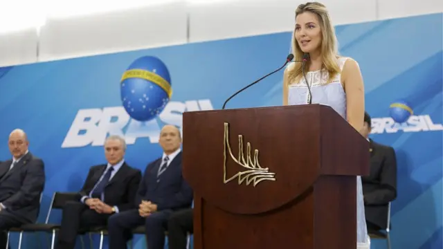 Marcela Temer fala no lançamento do Criança Felizroleta ao vivo como jogaroutubroroleta ao vivo como jogar2016