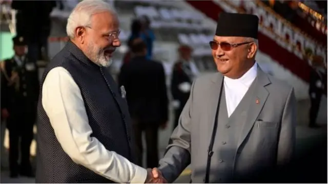 নেপালের প্রধানমন্ত্রী তাঁর সাম্প্রতিক ভারত সফরের সময় প্রধানমন্ত্রী নরেন্দ্র মোদীর সঙ্গে সাক্ষাৎ করেন
