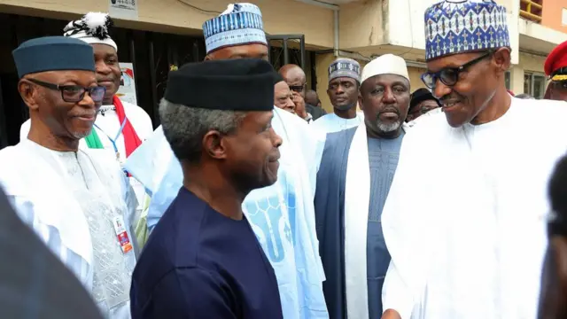 Shugaba Muhammadu Buhari da mataimakinsa Farfesa Yemi Osinbanjo