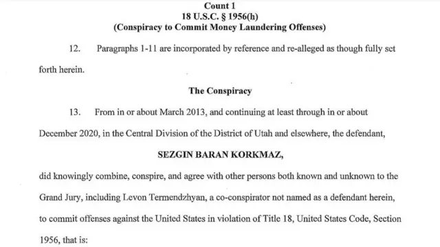 Sezgin Baran Korkmaz hakkındaki iddianame