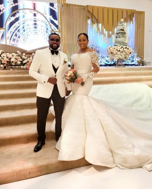 William Uchema white wedding