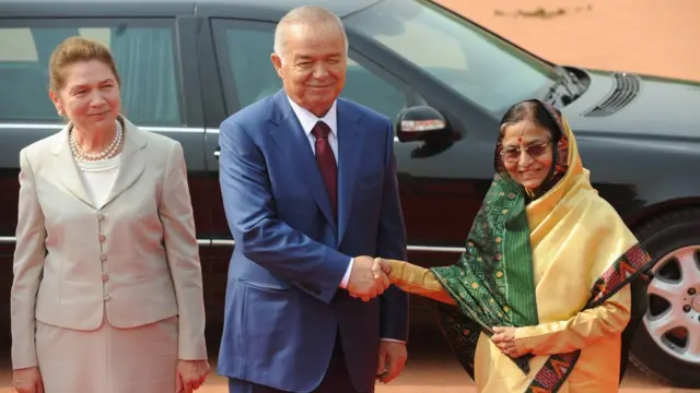 Ислам Каримов-старший с женой