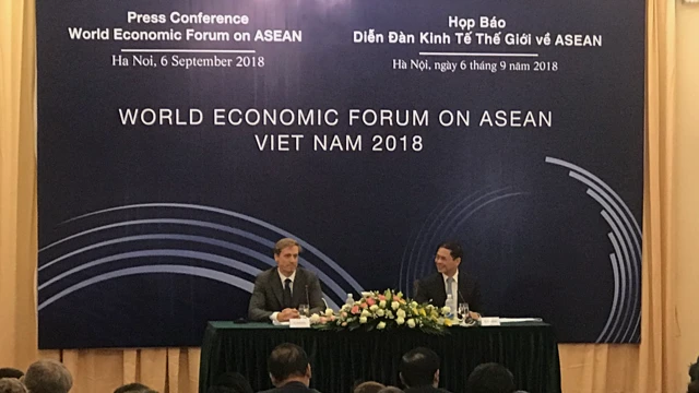 Họp báo Diễn đàn Kinh tế Thế giới (WEF) về ASEAN tại Hà Nội