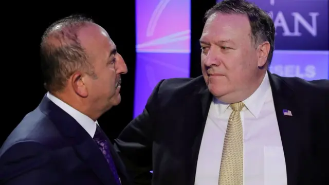 Mevlut Cavusoglu dan Menteri Luar Negeri Amerika Serikat Mike Pompeo