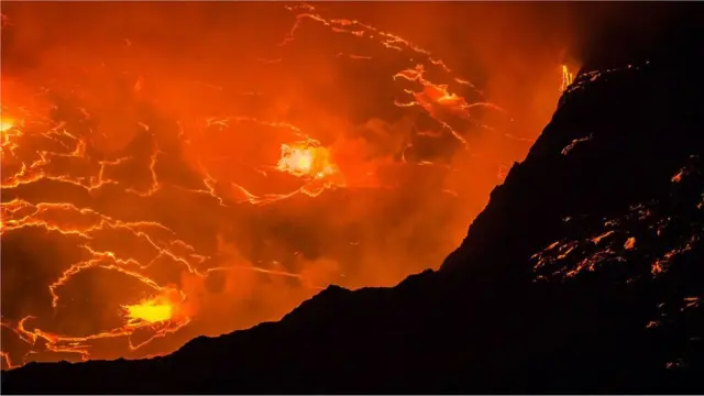 نیراگونگو، لاوا، افریقہ، آتش فشاں، آگ کی جھیل، کانگو