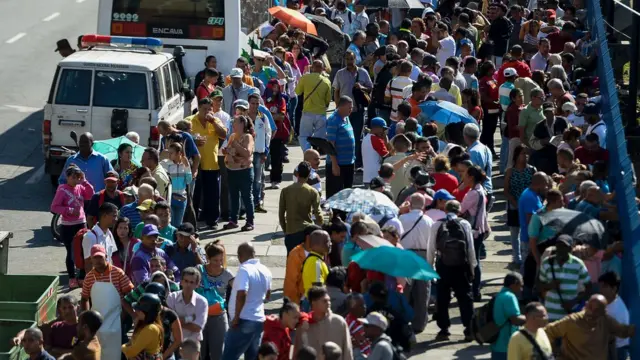 Filas en Caracas