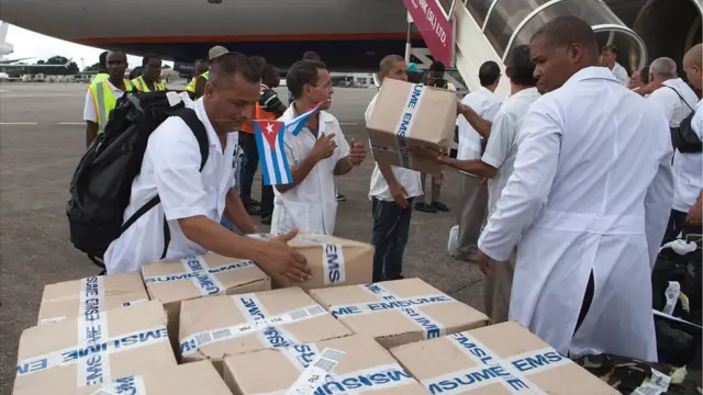 Avión cubano en Sierra Leona
