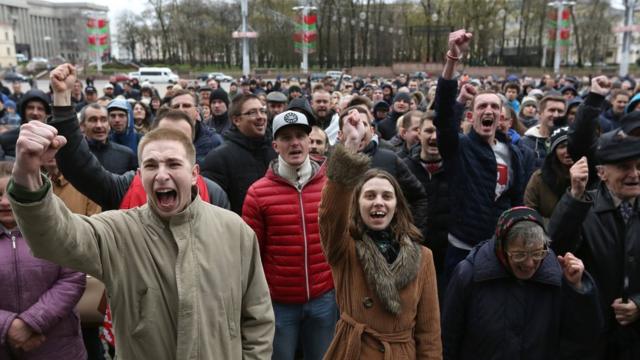 Акция протеста в Белоруссии