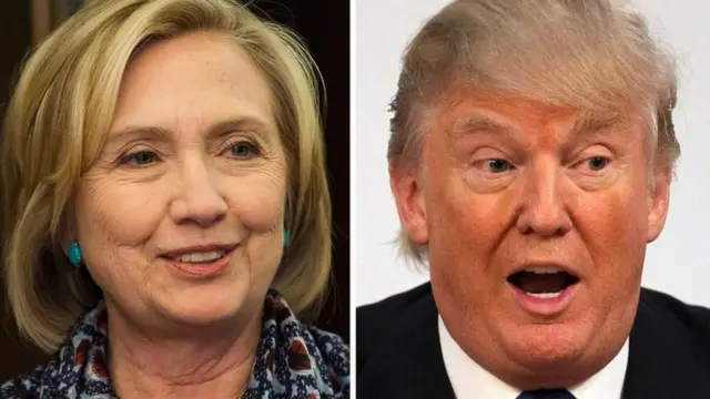 Os candidatos à Presidência dos Estados Unidos Hillary Clinton e Donald Trump