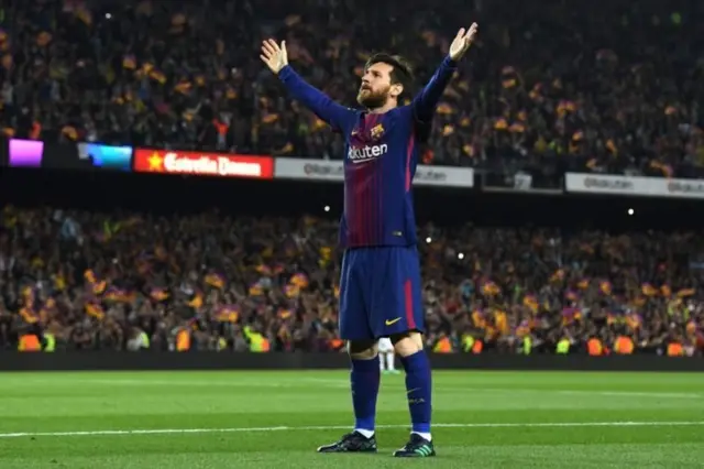 Messi yinjirije FC Barcelona ibitsindo 672, nta wundi mukinyi yari bwabishikeko muri uwo murwi