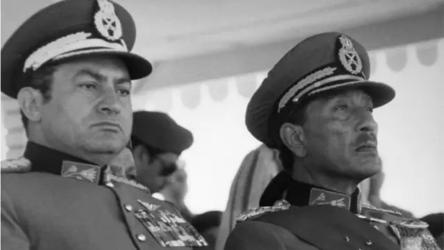 Mübarək və prezident Ənvər Sədat