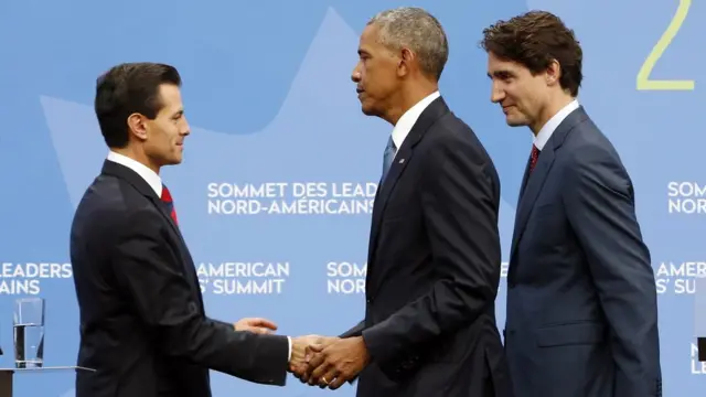 Президент Обама находится в Оттаве, на саммите лидеров США, Канады и Мексики